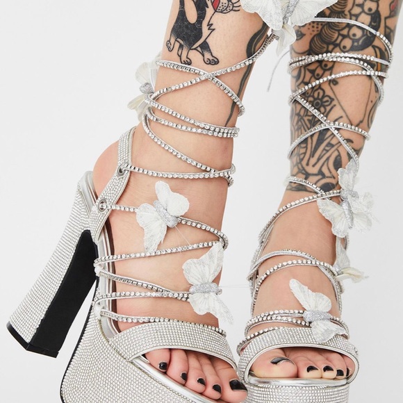 dolls kill butterfly heels